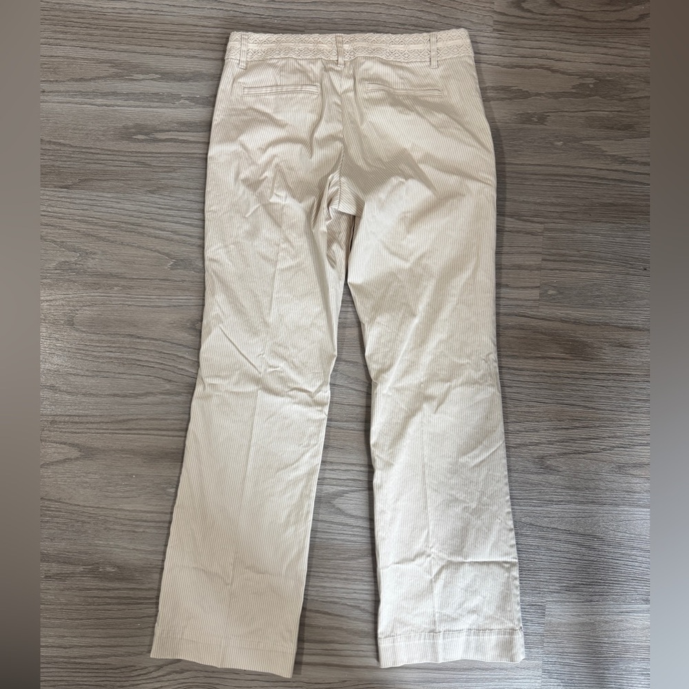 Vintage Y2K Old Navy Low Rise Cream Trousers Woman’s Size 8 - Picture 2 of 6